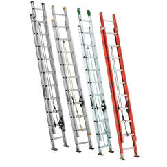 Aluminum Extension Ladders and Fiberglass Extension Ladders