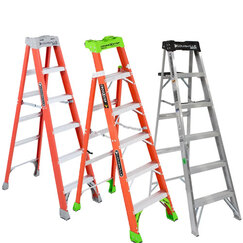 Aluminum Step Ladder and Fiberglass Step LadderPicture
