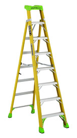 FXS1400HD Series Fiberglass Cross Step Ladder 375lb Capacity