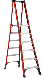 FXP1800HD Series Fiberglass Platform Step Ladder 375lb Capacity (Podium Step Ladder)