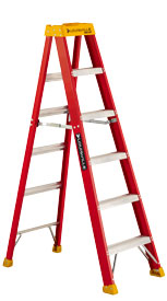 L-3016 Series Fiberglass Step Ladder 300lb Capacity